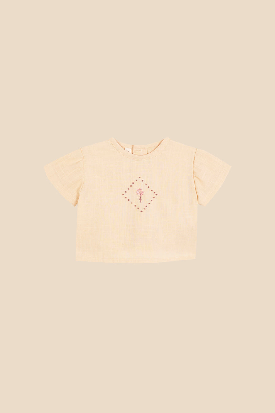 Camisa manga corta sand bordada recién nacido