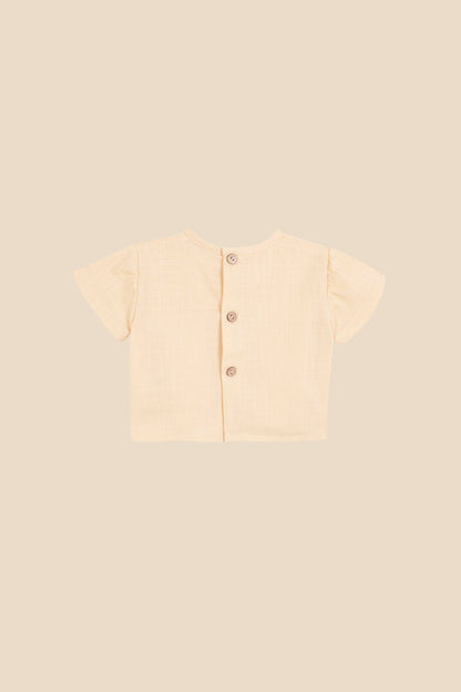 Camisa manga corta sand bordada recién nacido