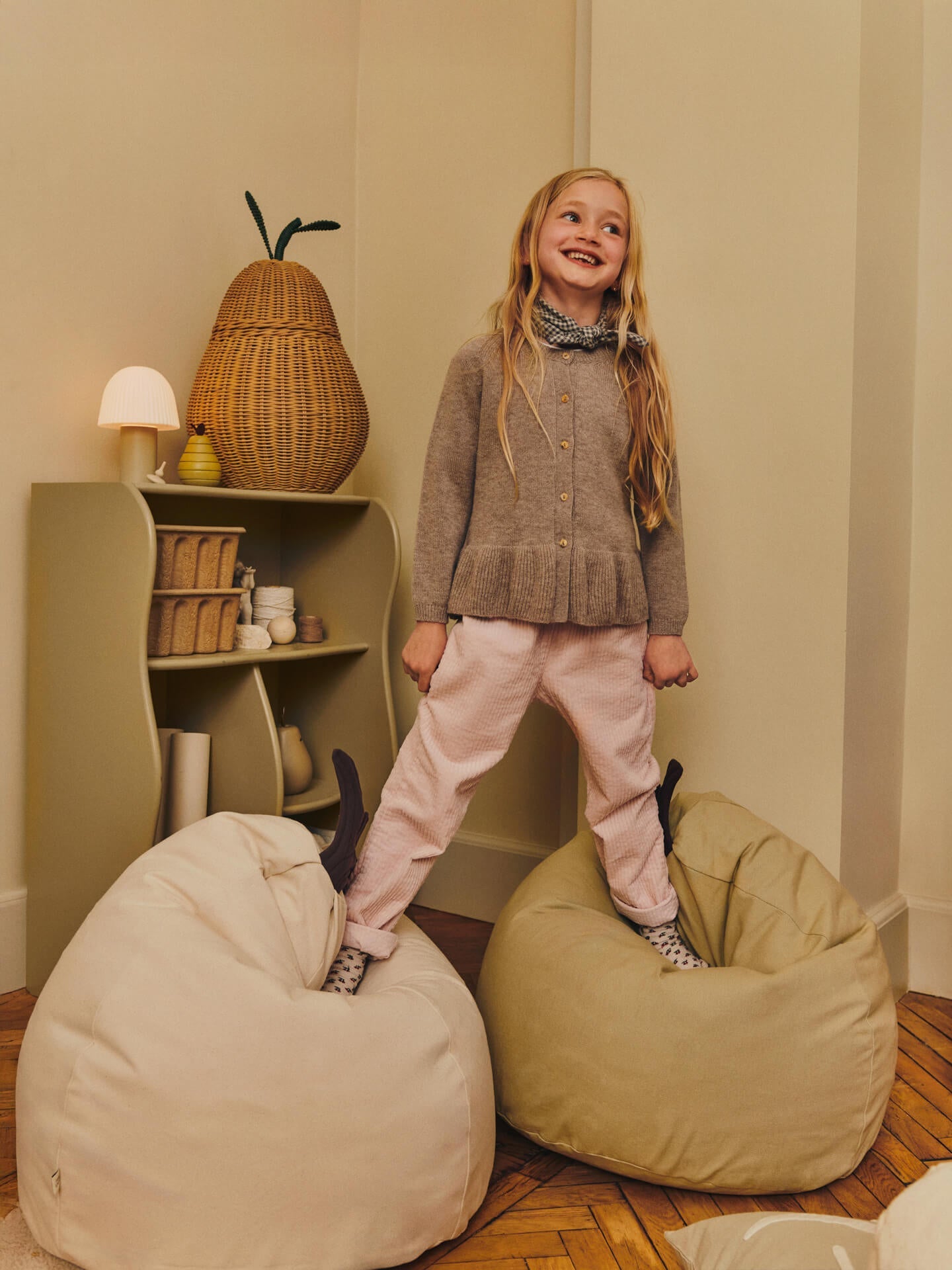 Pear Bean Bag - Elm Green
