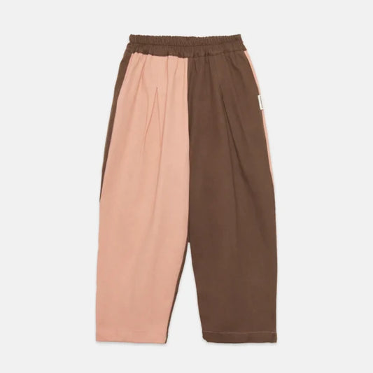 Bicolor denim pants