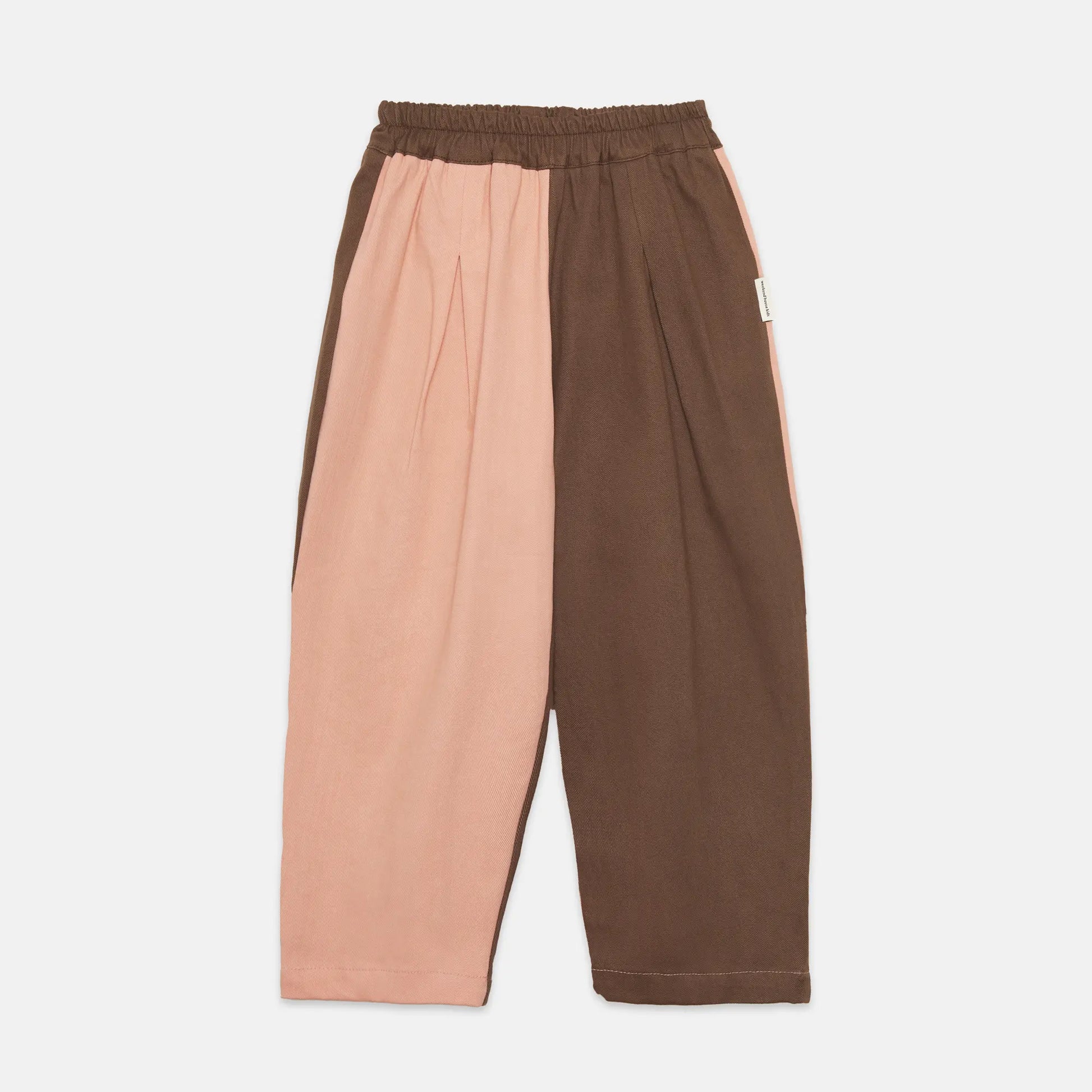 Bicolor denim pants