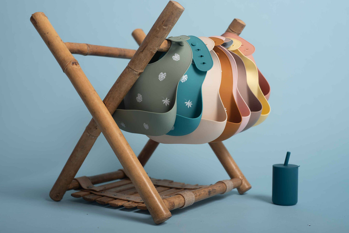 Shayan Silicone Bib - Cherry (Taupe)