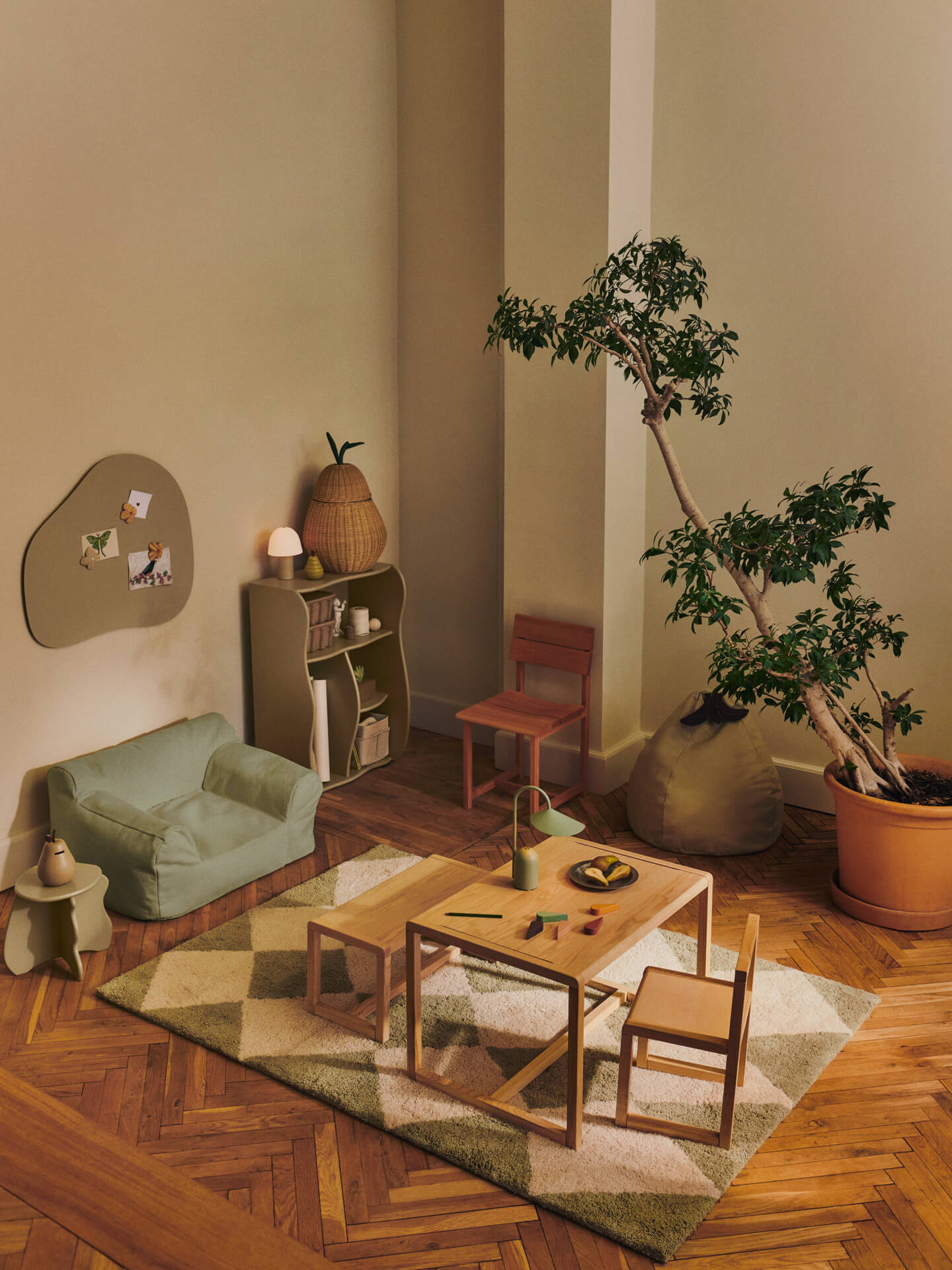 Billow Bean Bag - Tea Green