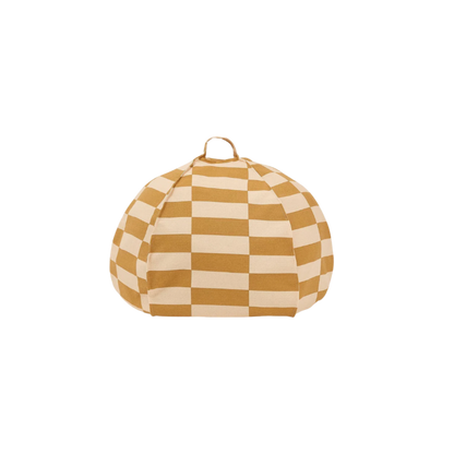 Round beanbag - kid size - Vibes - mustard and sand tiles