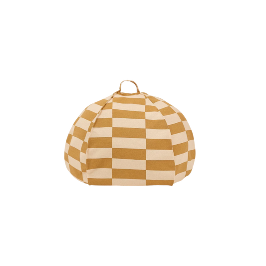 Round beanbag - kid size - Vibes - mustard and sand tiles