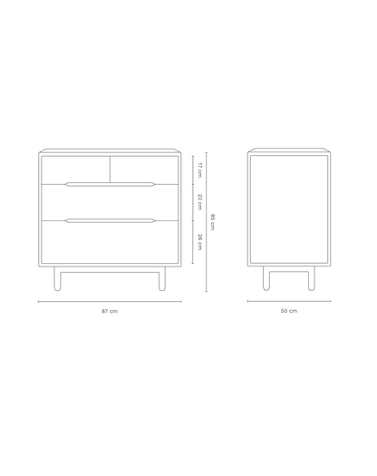 Pure oak wood dresser