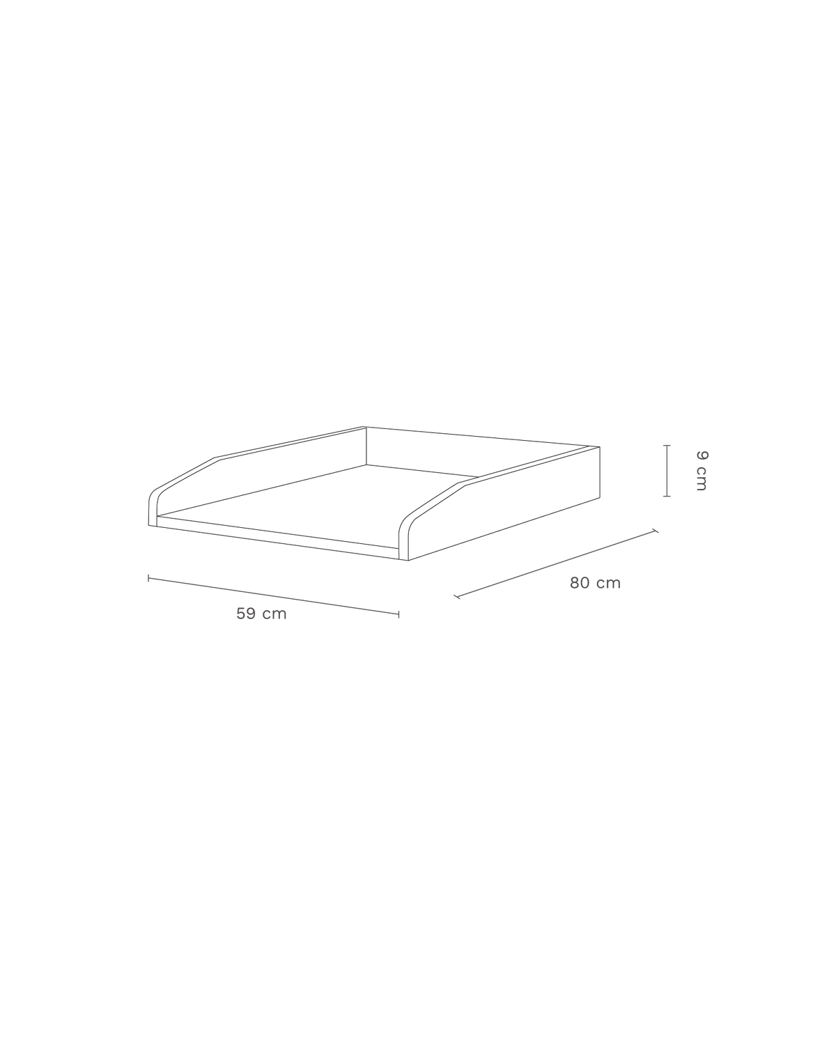 Pure oak wood changing table