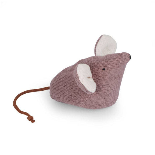 Baby Sensory Toy - Playing Mouse - Fawn - Organic Cotton