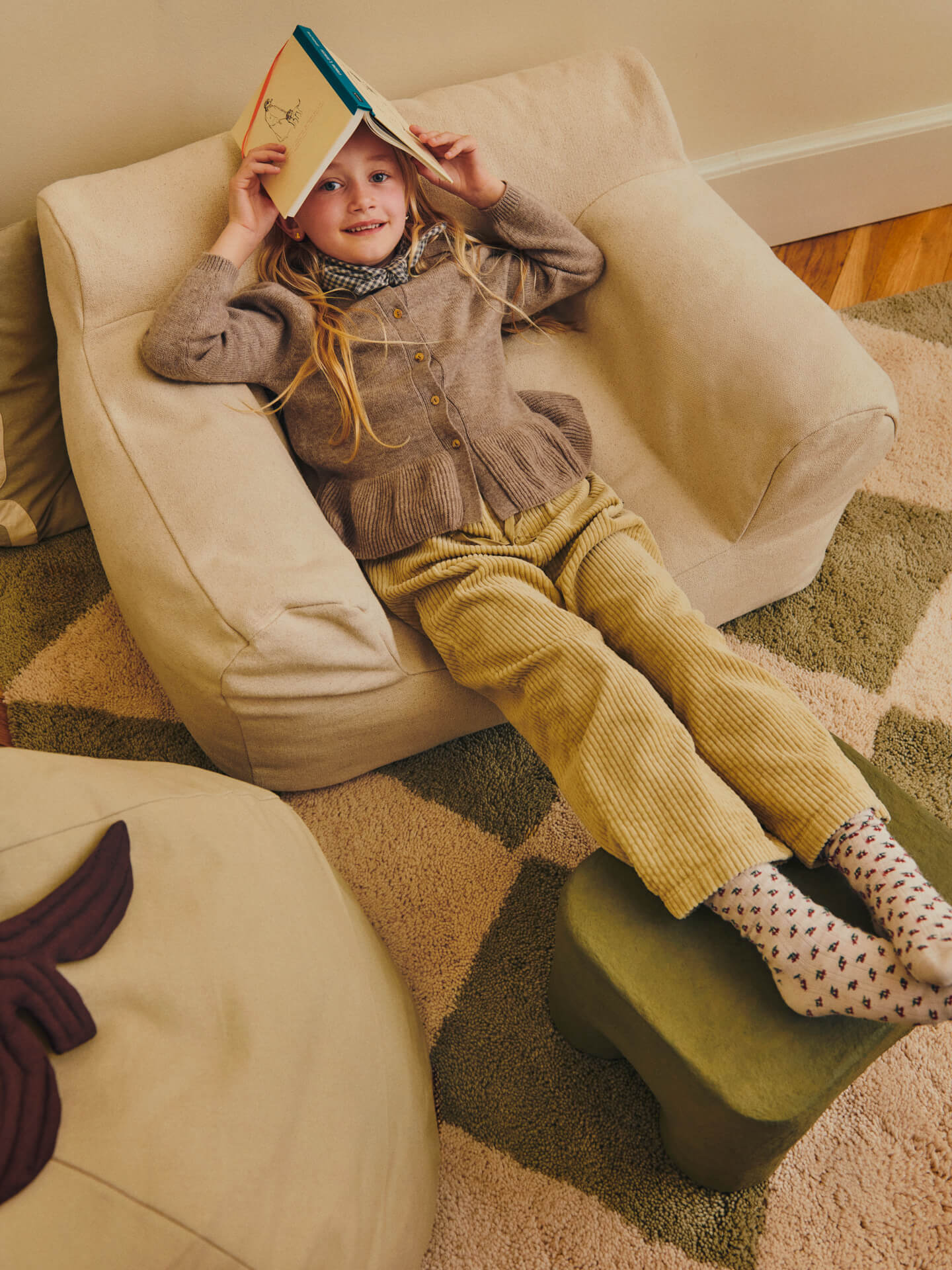 Pear Bean Bag - Elm Green