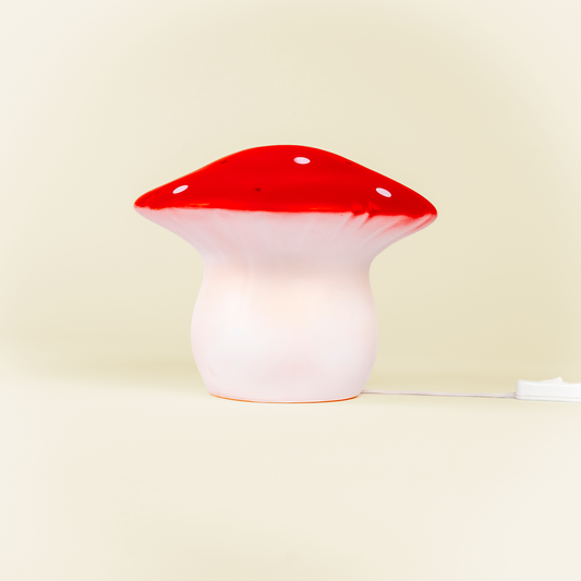 LAMP MUSHROOM MEDIUM RED