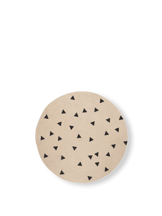 Jute Carpet - Small - Black Triangles