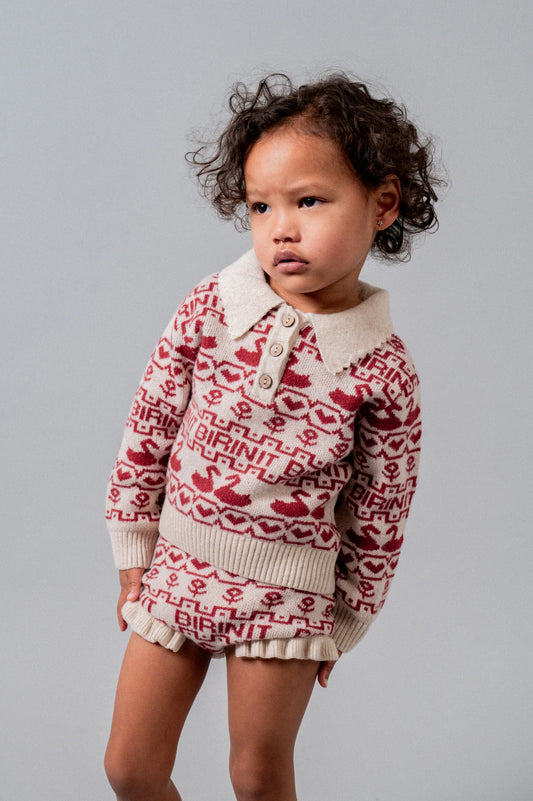 Cherry Ducks knit bloomer baby