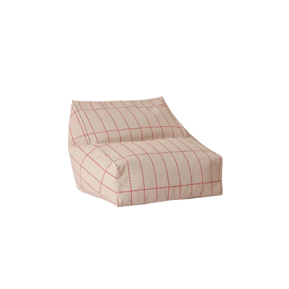 Armchair beanbag - kid size - Vibes - pink red grid