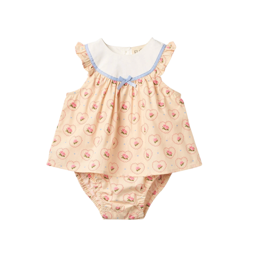 Berta Romper - Rosy Heart