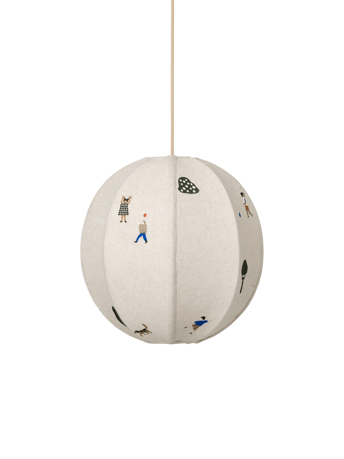 The Park Embroidered Textile Lampshade