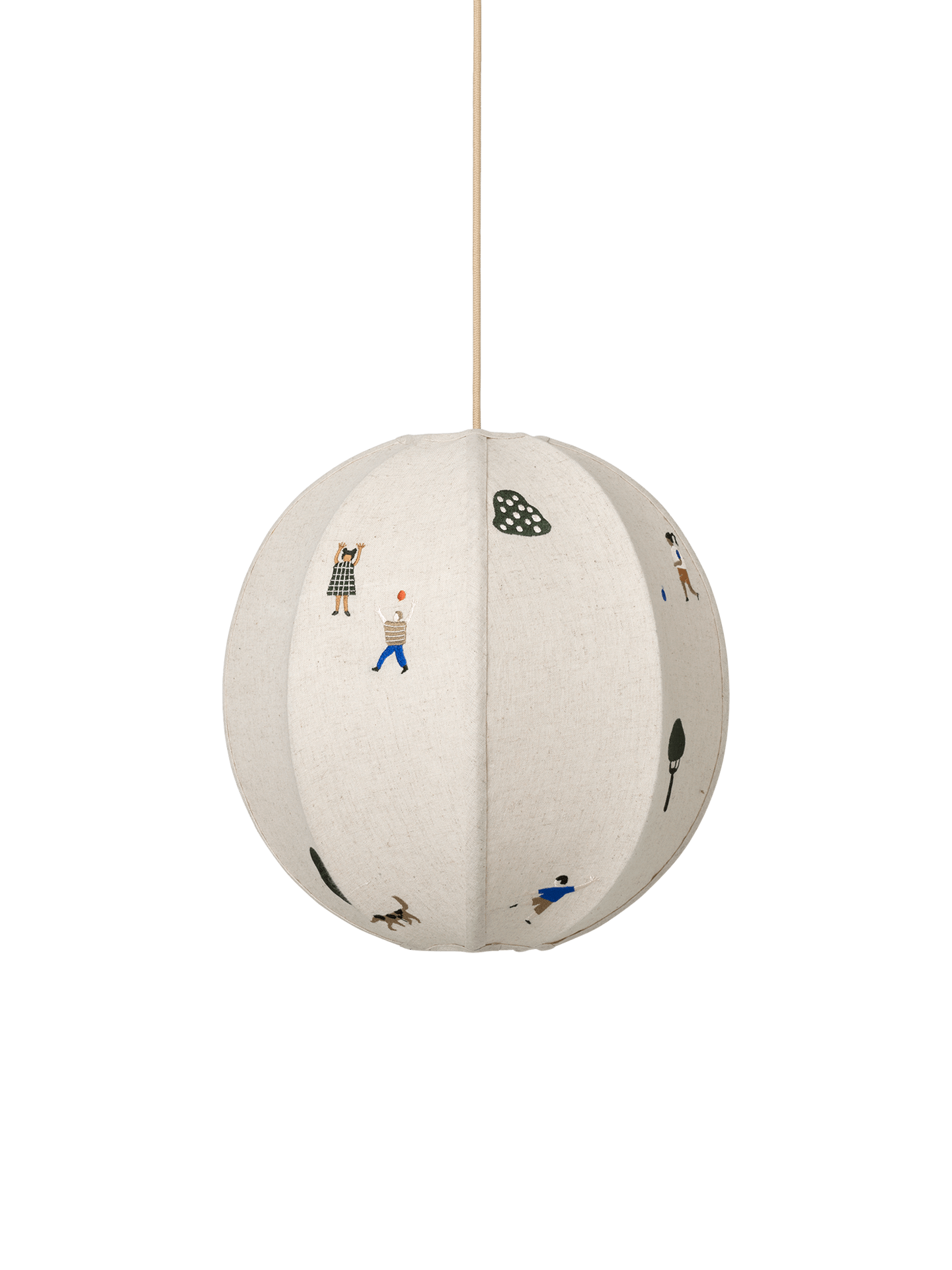 The Park Embroidered Textile Lampshade