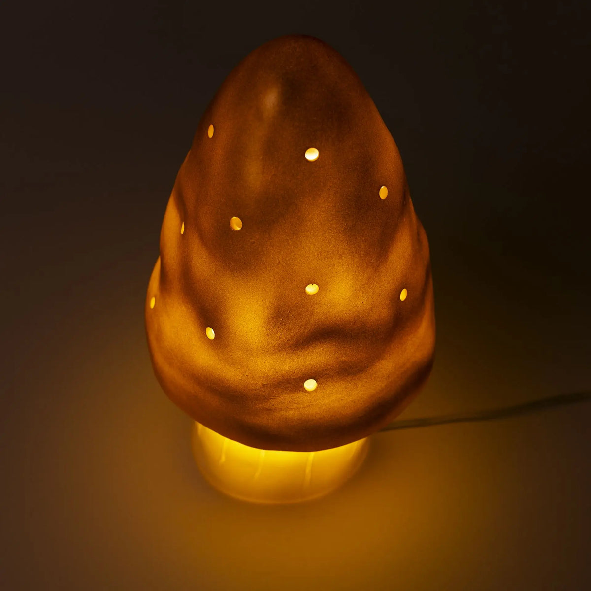 Small Mushroom Night Lamp, Copper