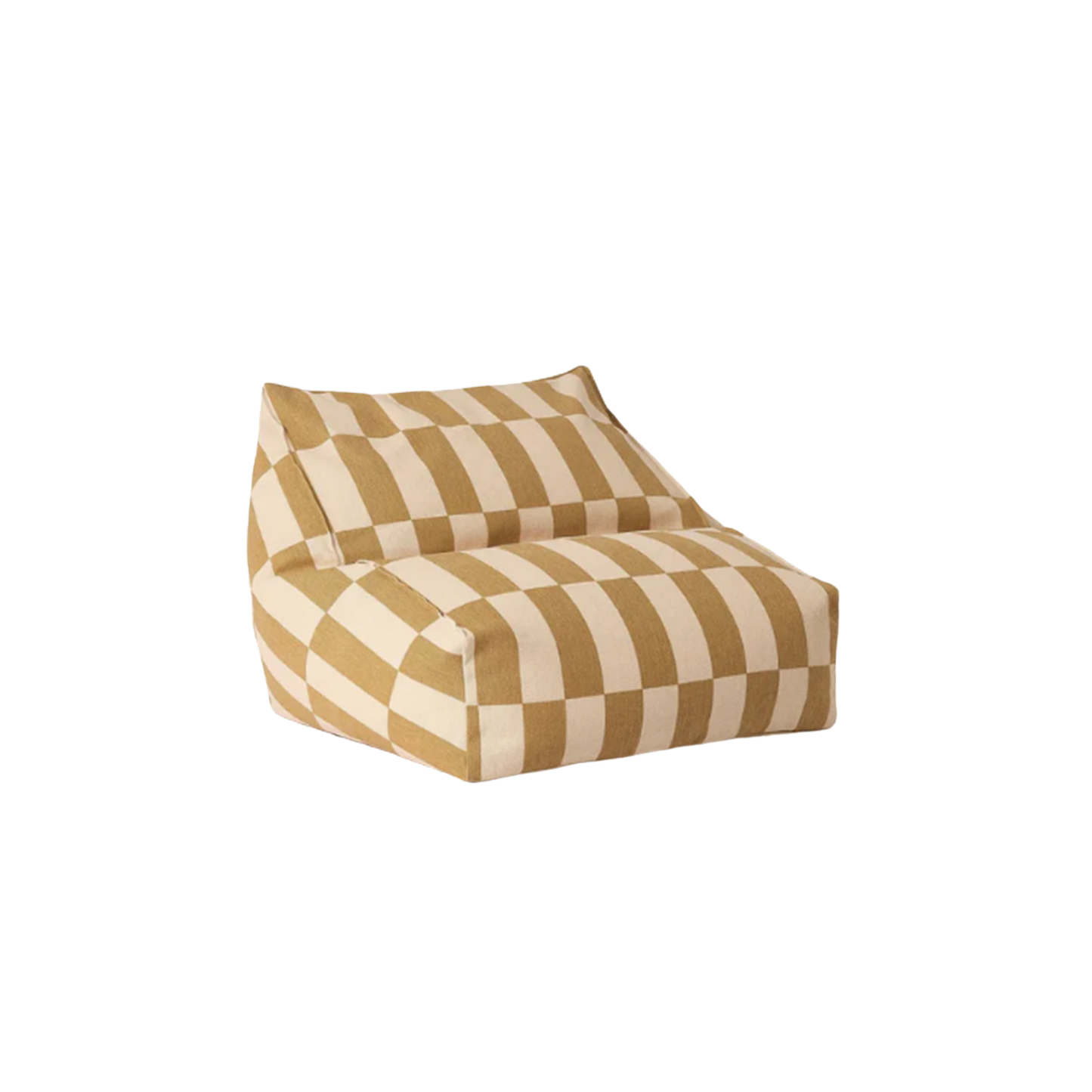 Armchair beanbag - kid size - Vibes - mustard and sand tiles
