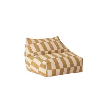 Armchair beanbag - kid size - Vibes - mustard and sand tiles
