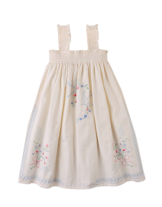 Alessia Cross-Stitch Embroidered Dress