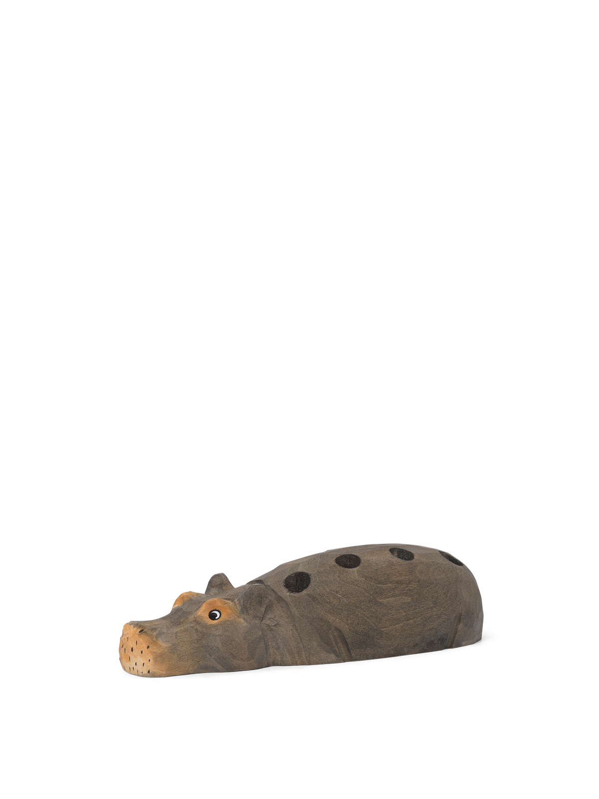 Hippo Hand-Carved Pencil Holder