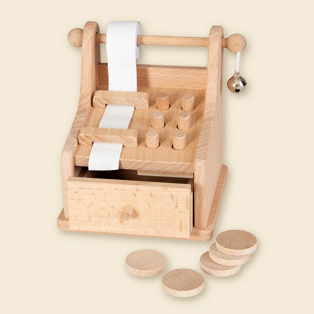 Wooden cash register
