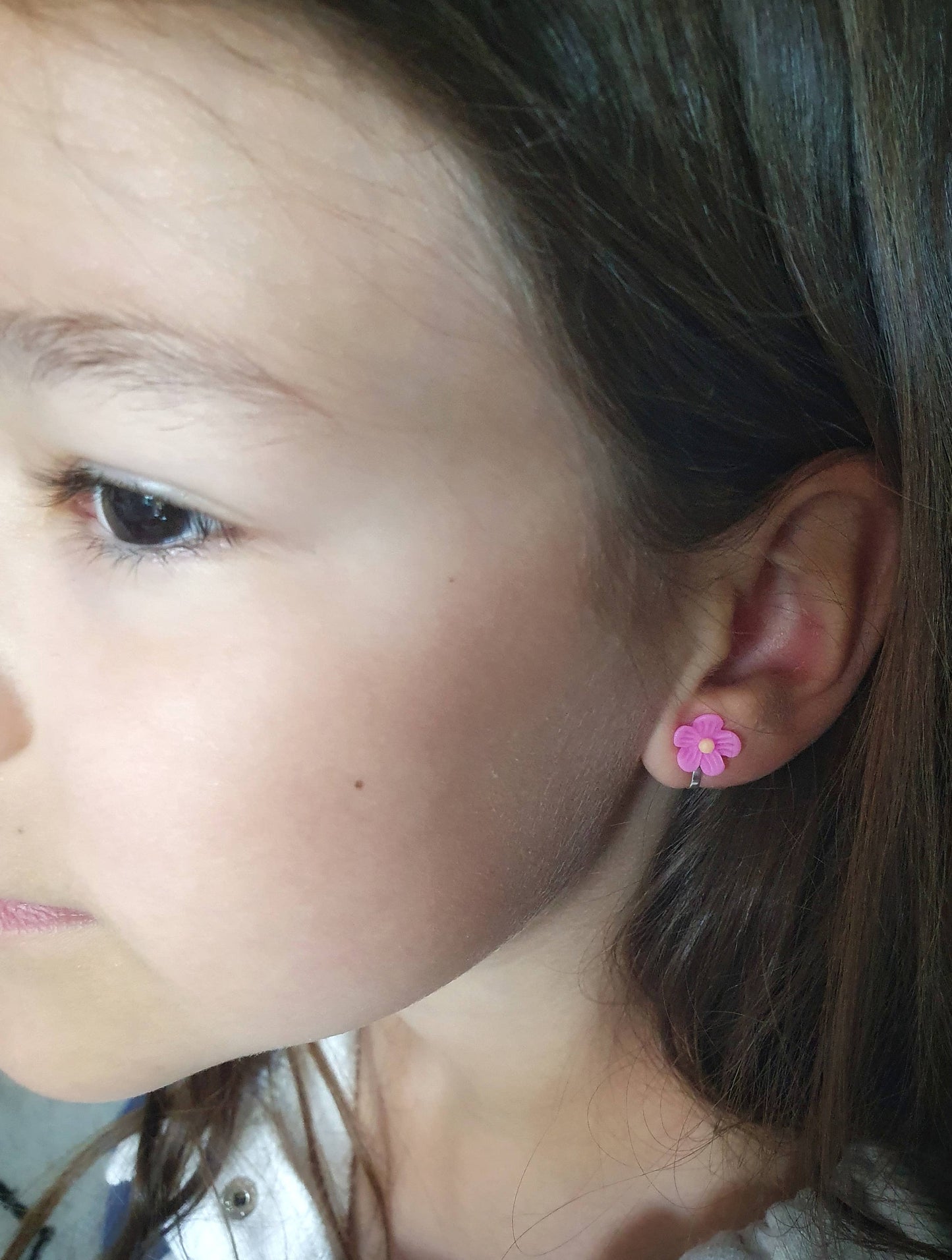 Clip-on earrings for children - bee and dragonfly