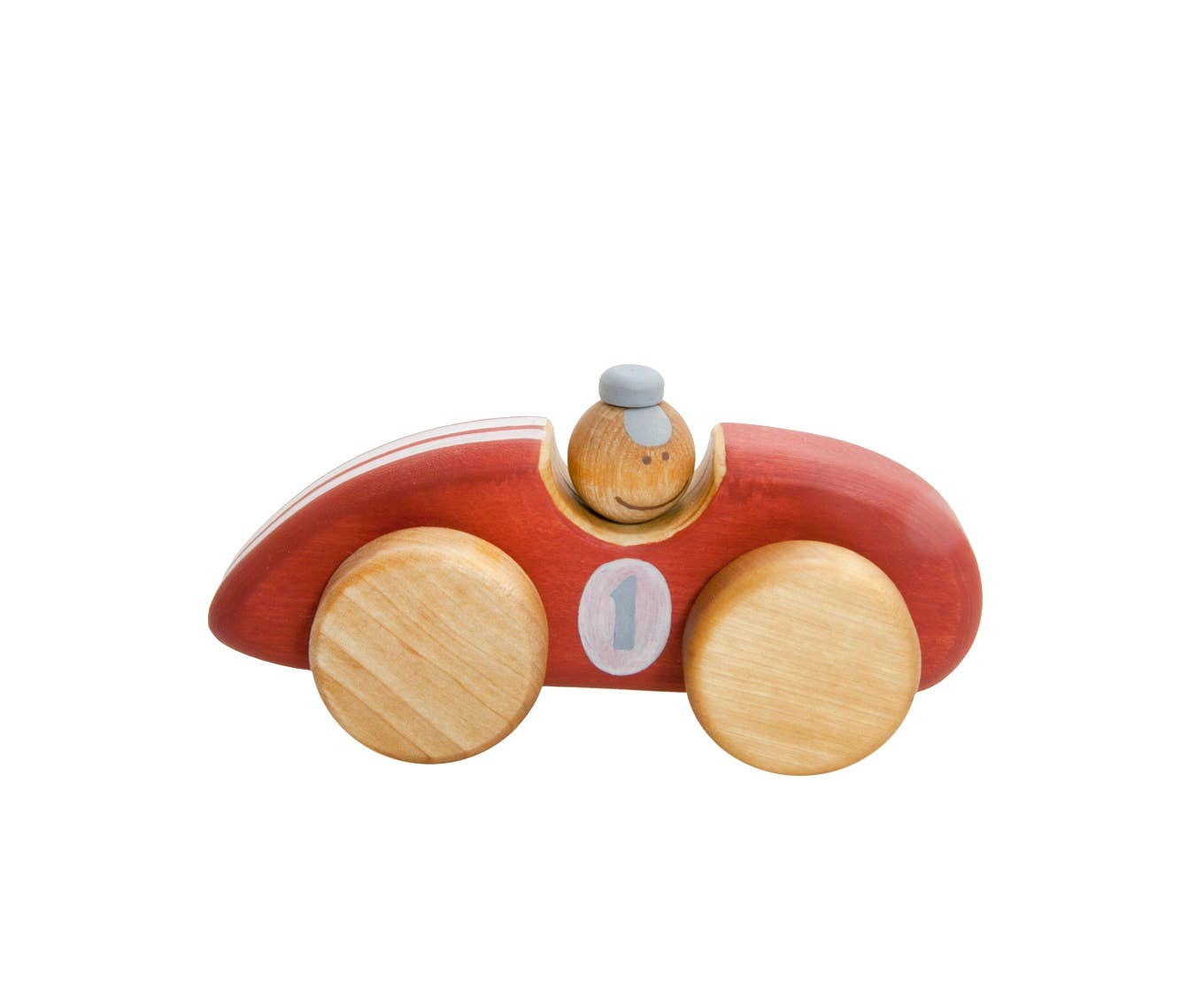 Handmade Wooden Toy, Red Race Car Toy