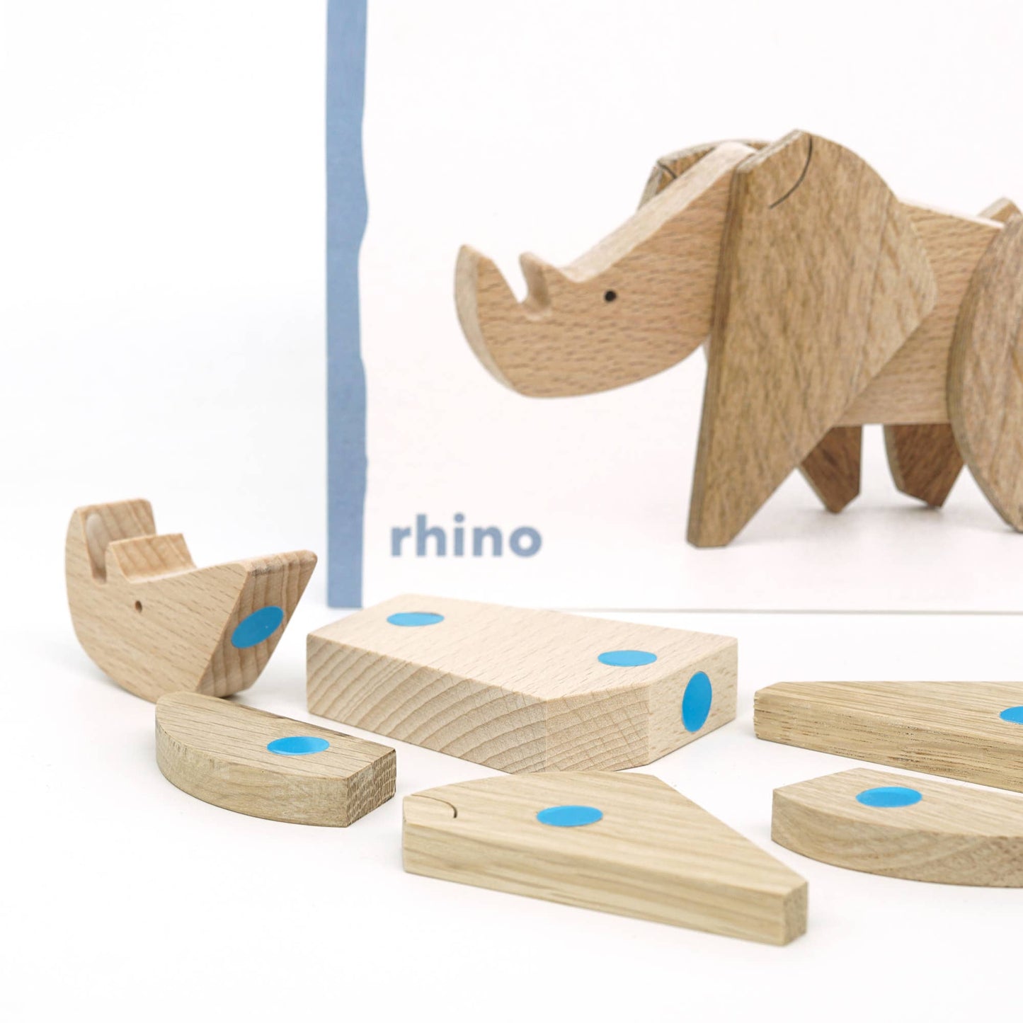 Wooden Magnetic Rhino Gift Toy