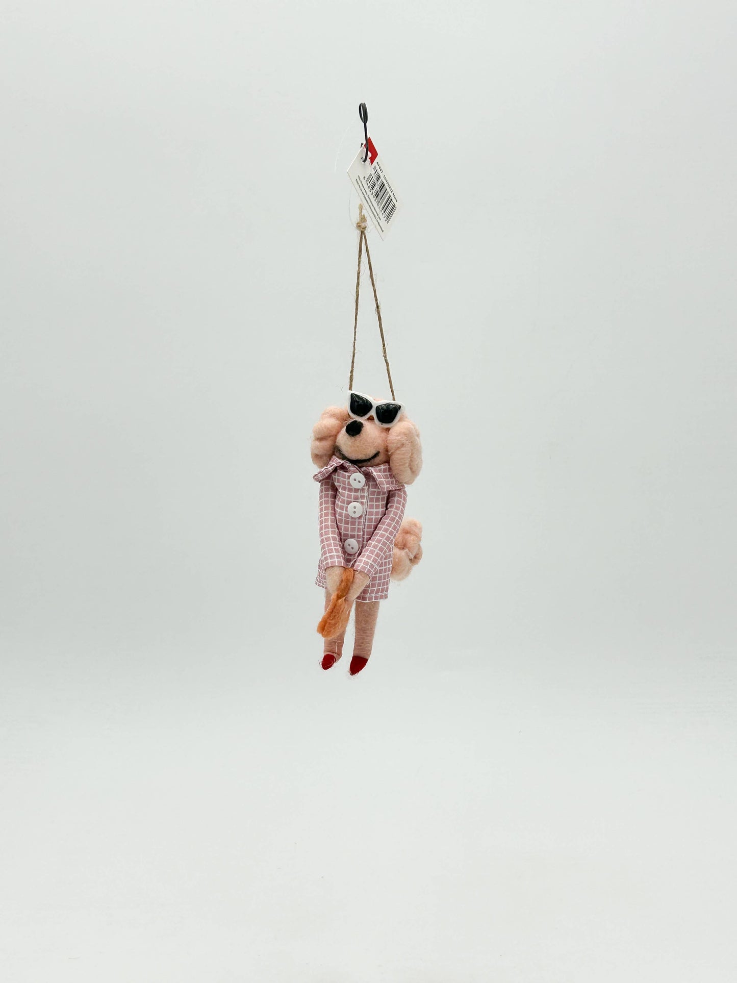 Felt Figurine Christmas Dog Sunglasses Ornament