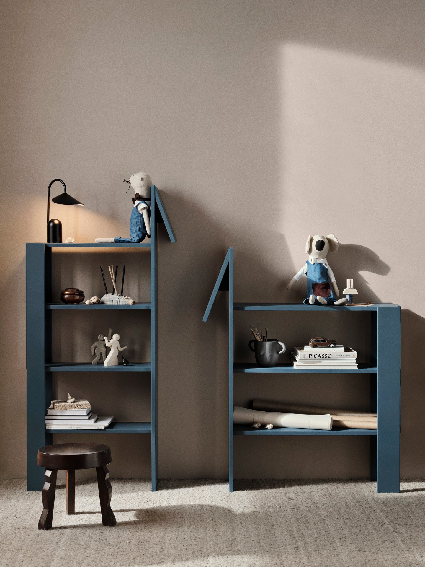 Horse Bookcase - Dark Blue