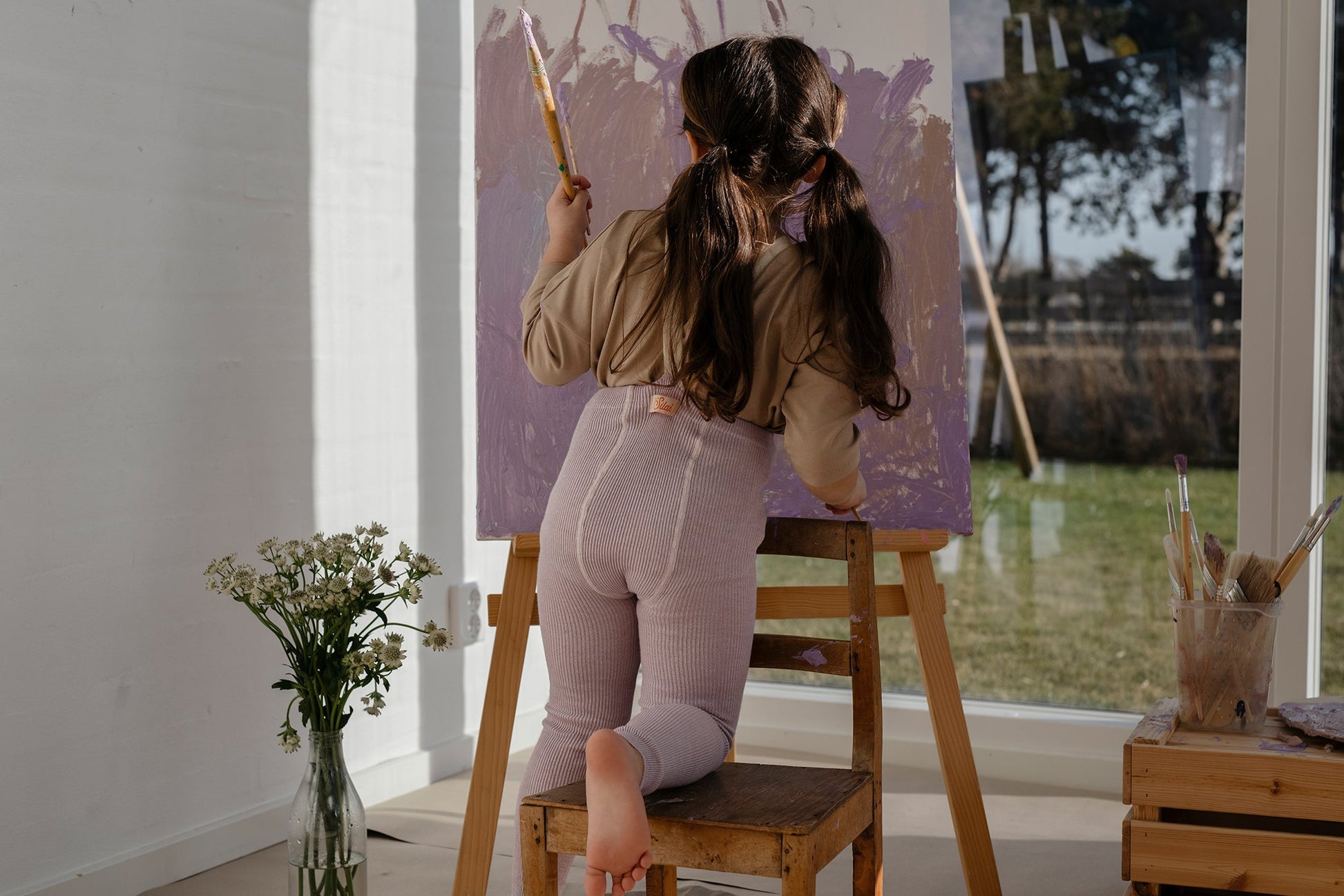 Footless Creamy Lavender