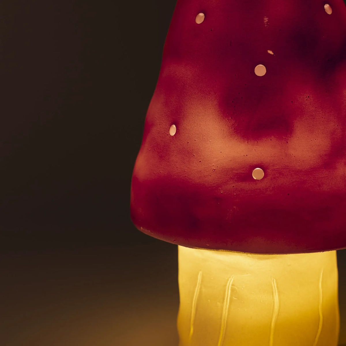 Small Mushroom Night Lamp, Vintage Pink