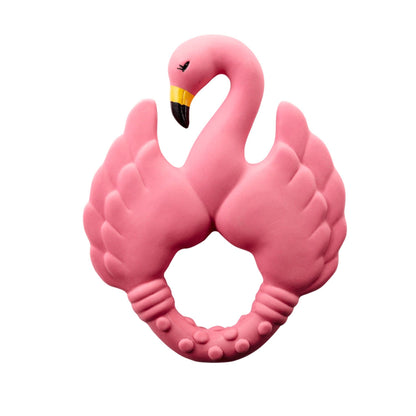 Natural rubber Teether Flamingo - Pink