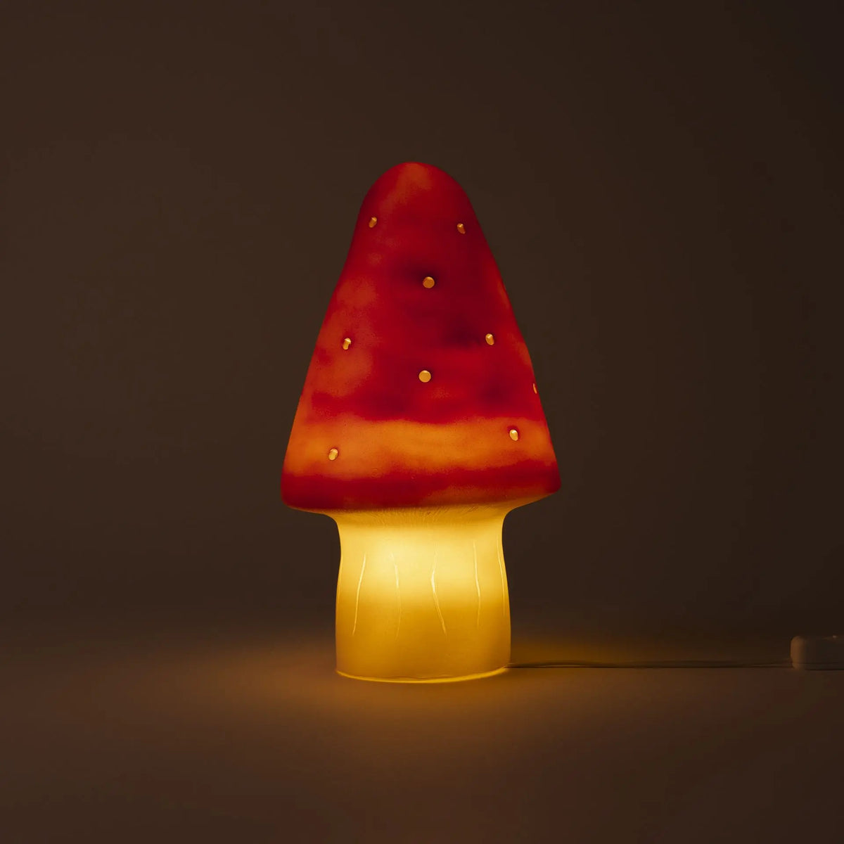 Small Mushroom Night Lamp, Red Brick