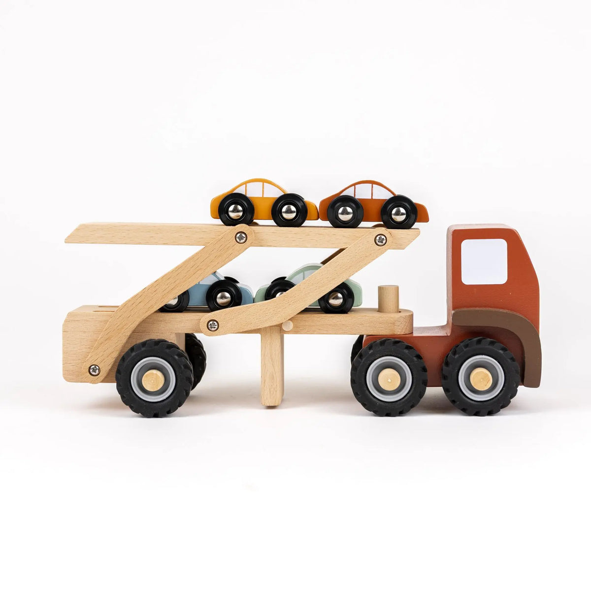 Wooden car transport truck