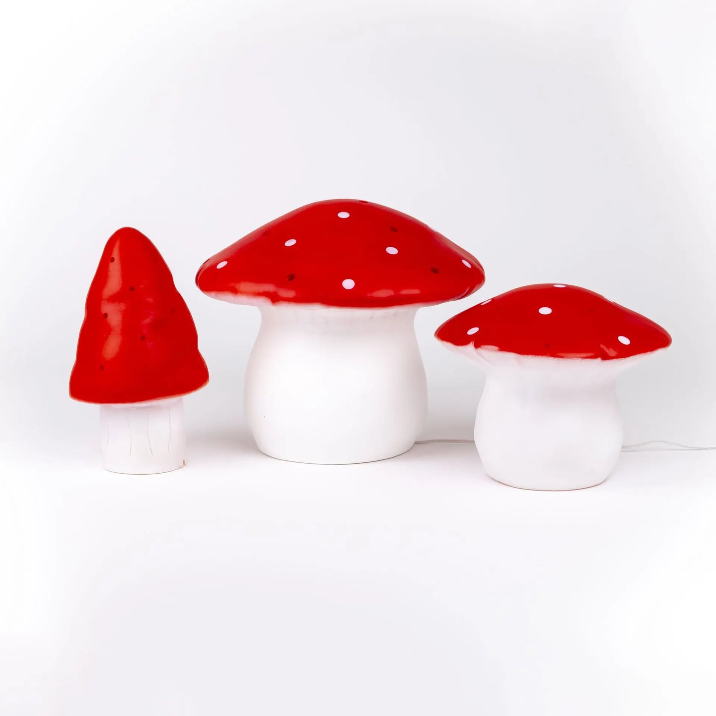 LAMP LARGE MUSHROOM RED