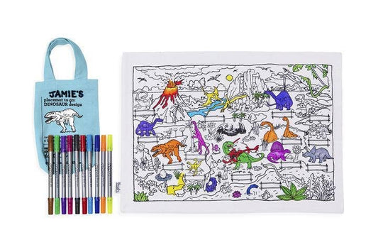 Dinosaur Placemat to Go - Colouring Craft Kit