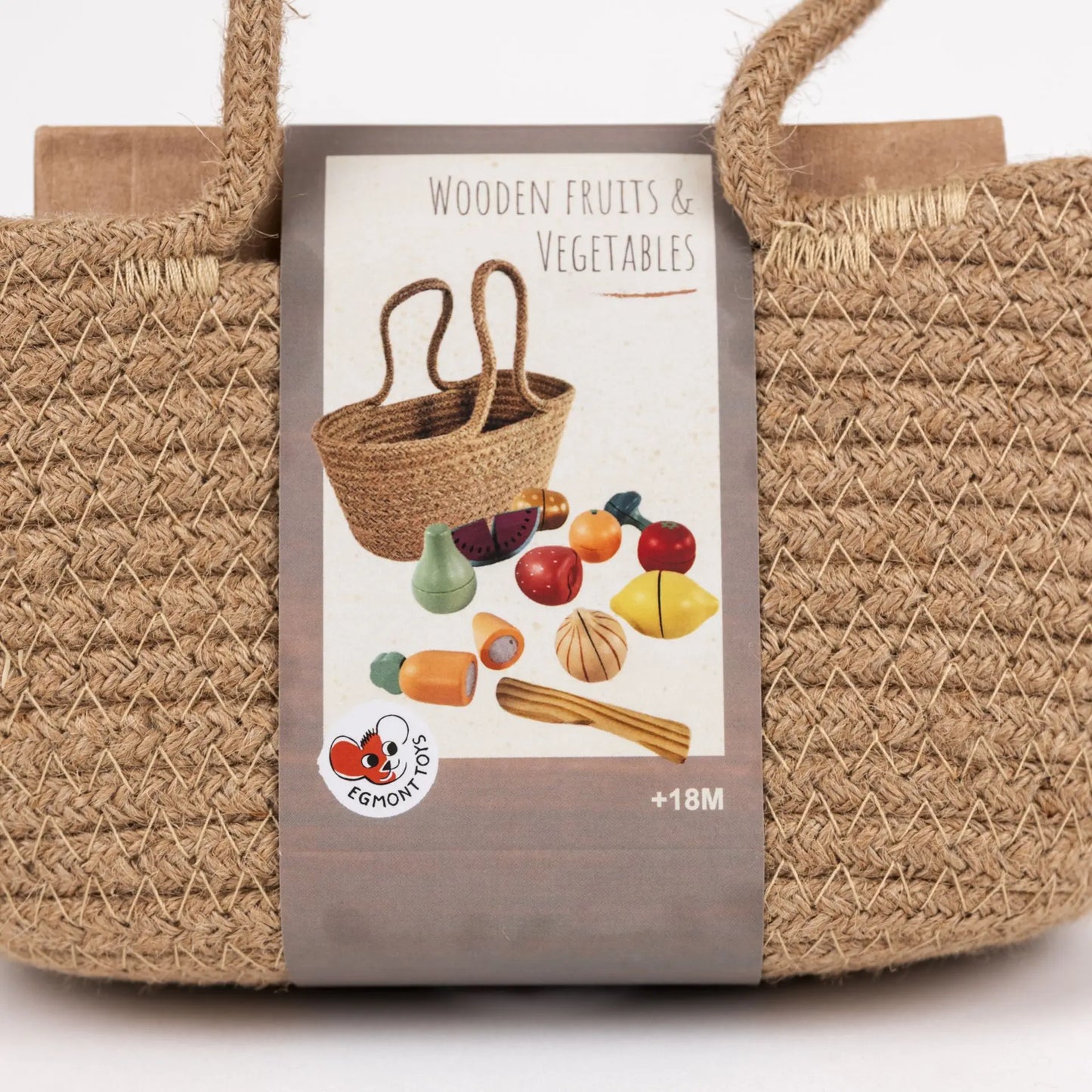 Wooden fruit and vegetables set