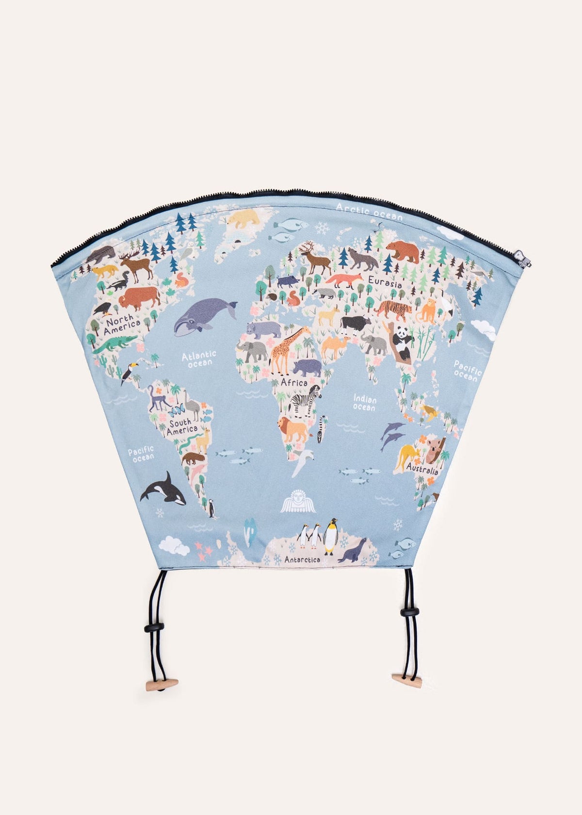 Sun canopy with world map