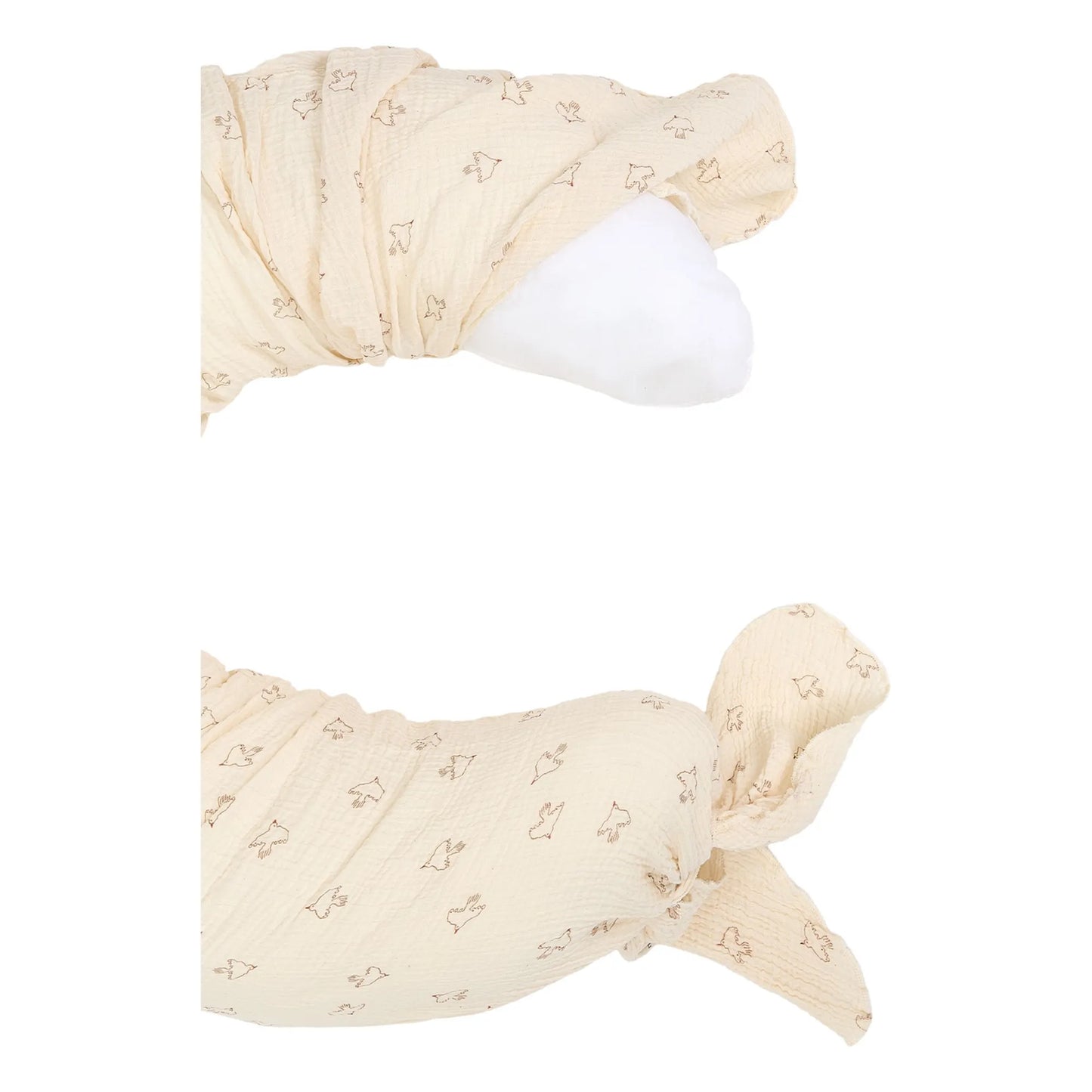 Brown Hoshi Birds maternity cushion | Beige