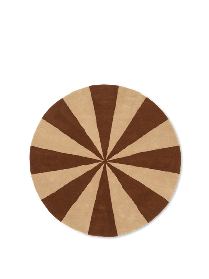 Arch Tufted Rug - Dark Brick/Off-White