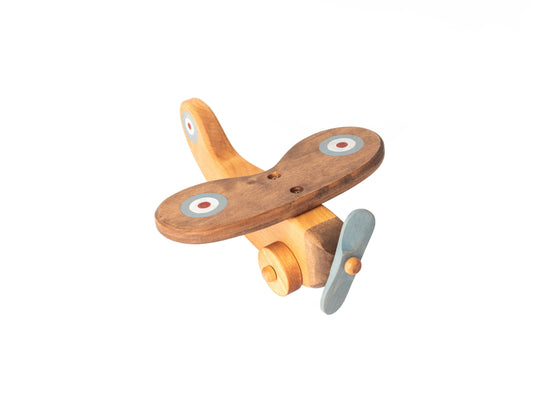 Handcrafted Birch Wood Plane Toy