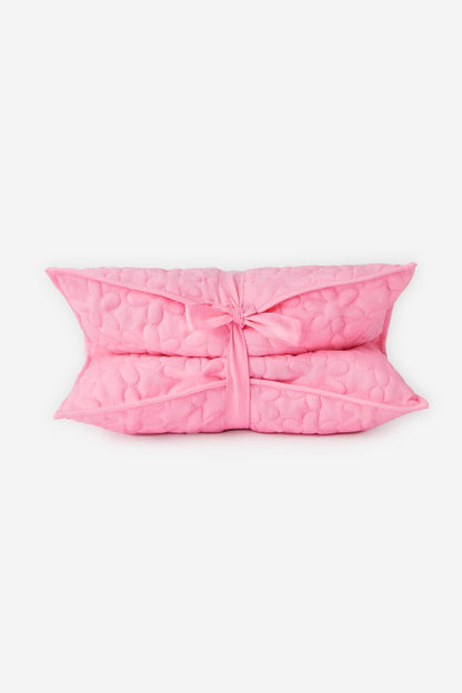 Quilted Nylon Diaper and Wipes Pouch Flowers