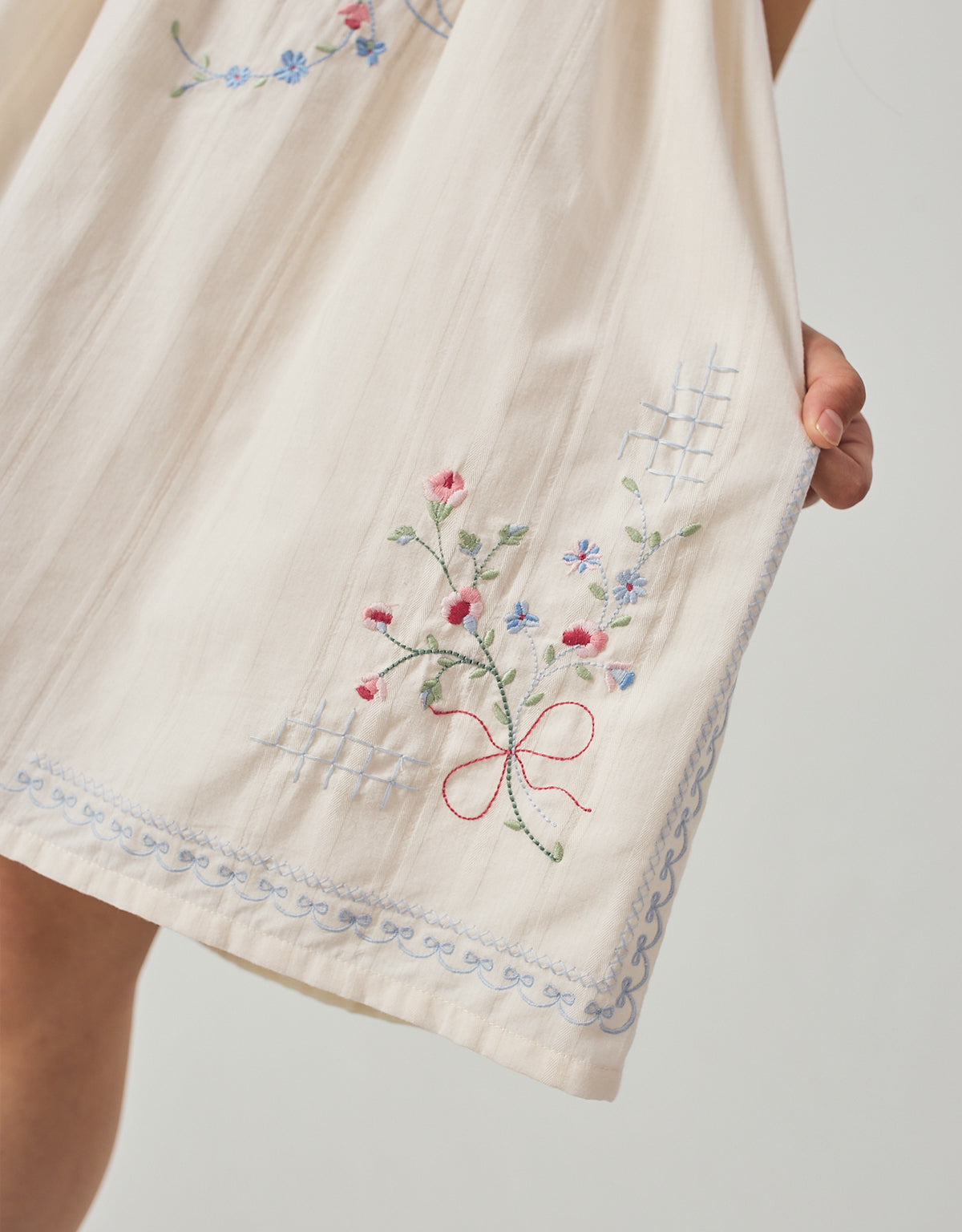 Alessia Cross-Stitch Embroidered Dress