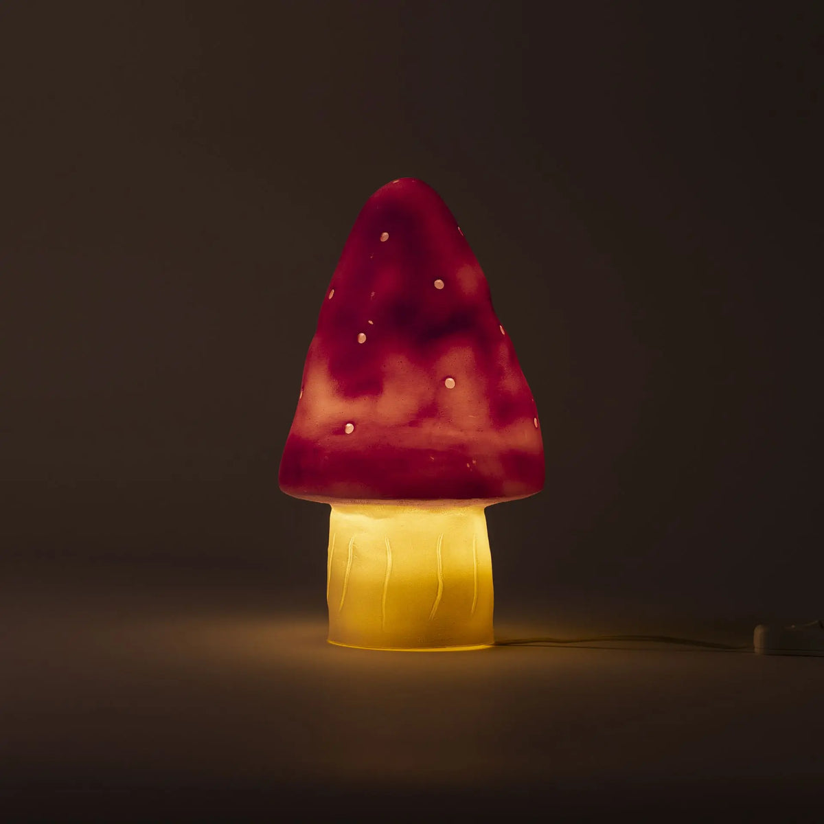 Small Mushroom Night Lamp, Vintage Pink