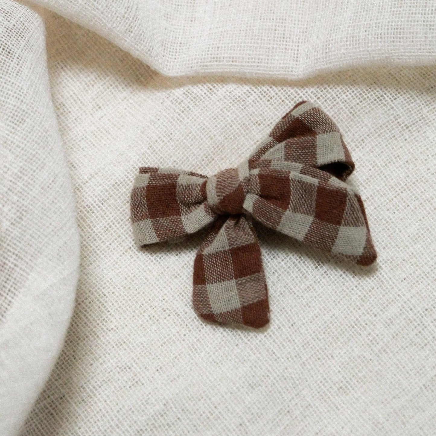 Set vichy-taupe-flowers-plain beige hair clips