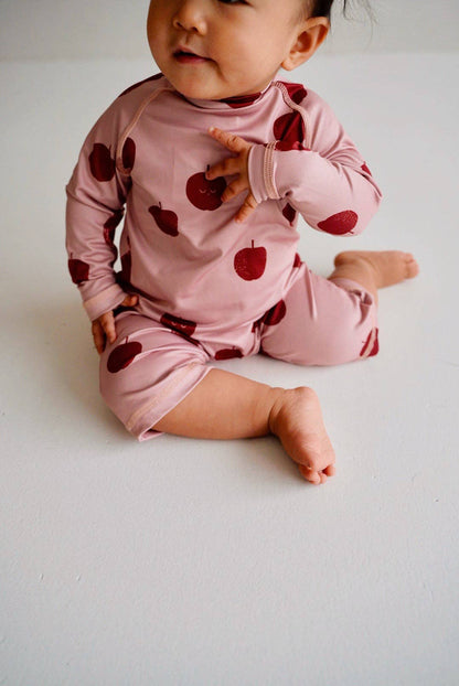 Baby Long Sleeve Swimsuit Apple and Pear print