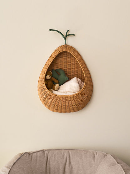 Pear Braided Wall Pocket - Natural
