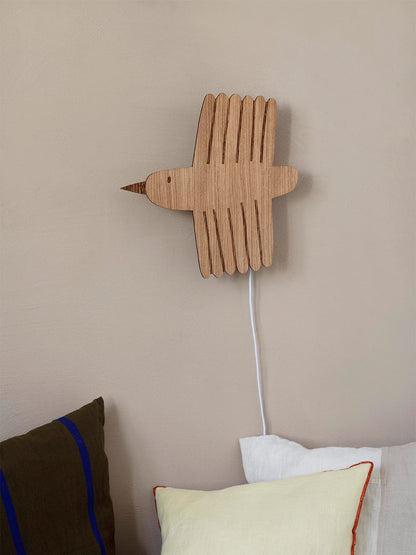 Bird Lamp - Oiled Oak
